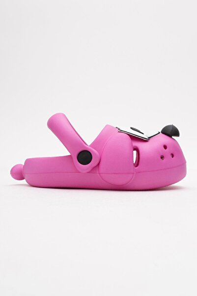 İncim Doggy Fuşya Köpek Figürlü Sevimli Günlük Bahçe Sahil Plaj Kreş Unisex Çocuk Terlik&Sandalet