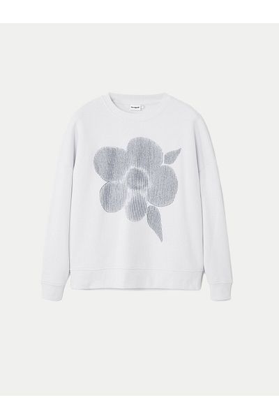 Desigual Women's Sweatshirt 24WWSK33 Ecru