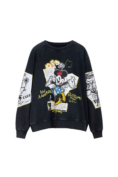 Desigual Women's Sweatshirt 25SWSK25 Black