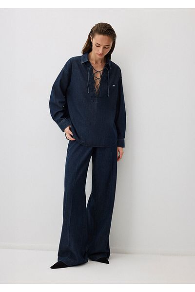 Mavi Delphine Mavi Edition Rinse Jean πουκάμισο Loose Fit / Φαρδιά Άνετη Κοπή 1211134-90594