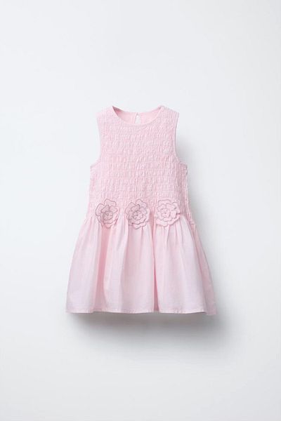 Daisy Dolly Girl's Floral Detailed Inner Lined Dress