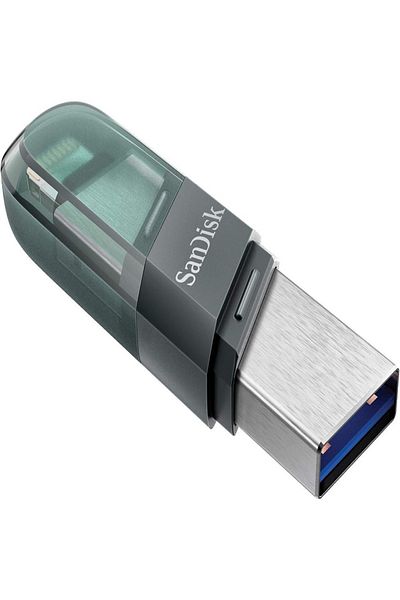 SanDisk محرك أقراص فلاش SanDisk iXpand Flip سعة 64 جيجابايت - USB 3.1، لأجهزة iPhone/iPad، نسخ احتياطي ونقل سهل