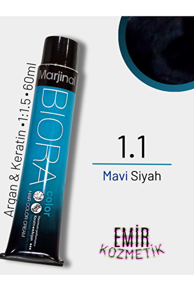 Marjinal Biora Saç Boyası - 1.1 Mavi Siyah
