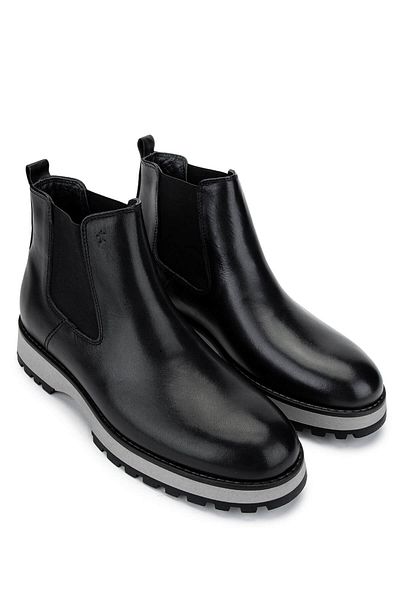 Tamer Tanca Men's Genuine Leather Black Casual Boots