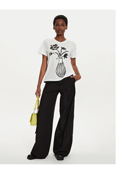 Desigual Women's T-Shirt 24WWTK11 White