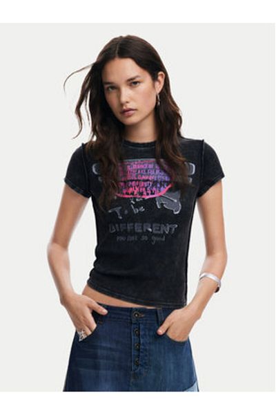 Desigual Women's T-Shirt 25SWTKX6 Gray
