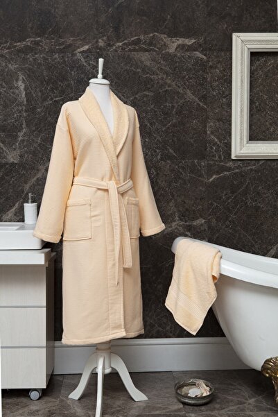 Gleam Atelier رداء الحمام، طقم مناشف الرأس، متوفر بمقاسات S-m وL-xl