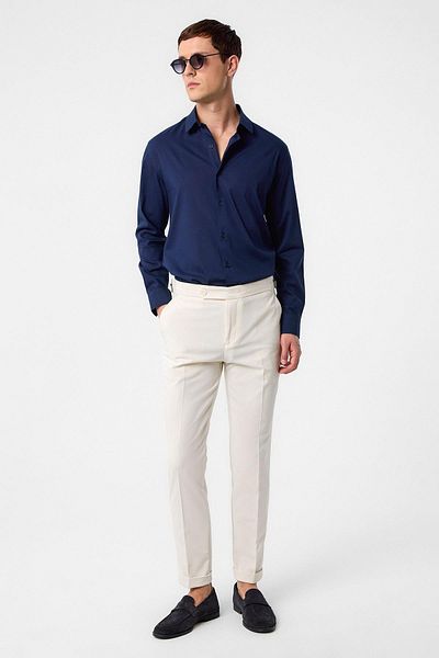 Antioch Navy Blue Slim Fit Men's Shirt