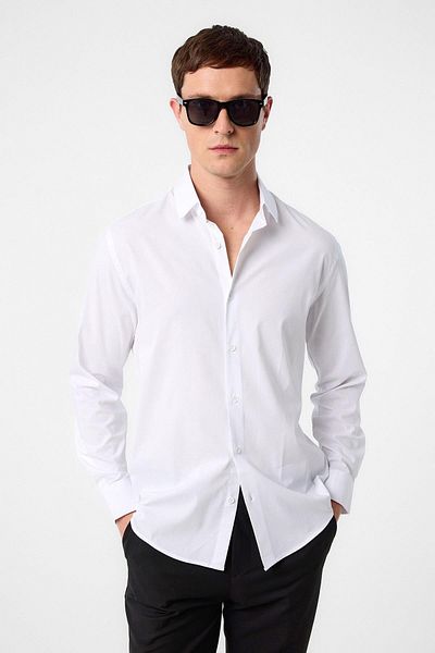 Antioch White Slim Fit Men's Shirt