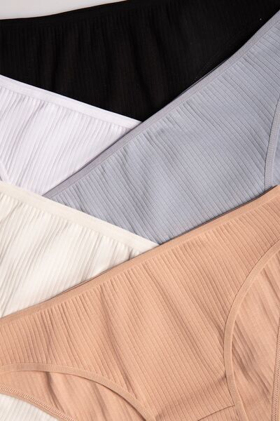 Happy Fox Chiloți de damă din bumbac cu snur Set 5 bucăți Pachet Talie normală