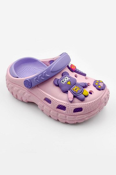 İncim Pink Teddy Bear Comfortable Sole Beach Pool Seaside Nursery Daily Unisex Children's Slippers & Sandals