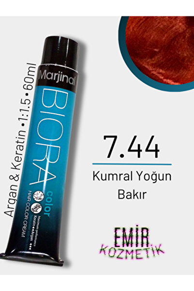 Marjinal Biora Saç Boyası - 7.44 Kumral Yoğun Bakır