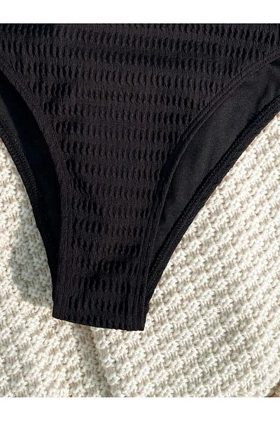 TRAJE DEN One Piece Swimsuit Cross Back Design V λαιμόκοψη με ανάγλυφη υφή