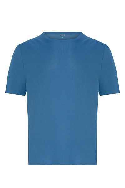 DOSXX Safe O-Neck T-Shirt 100% Cotton Ribbed Short Sleeve Men's Tshirt