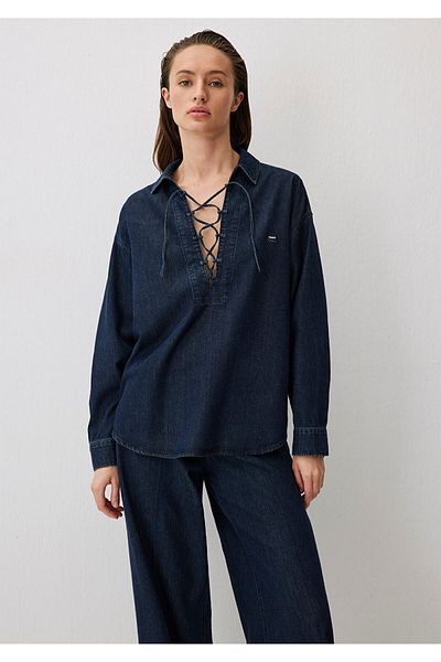 Mavi Delphine Mavi Edition Rinse Jean πουκάμισο Loose Fit / Φαρδιά Άνετη Κοπή 1211134-90594