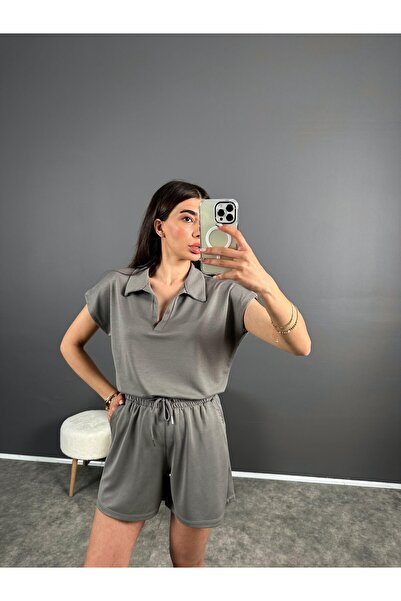 ModaLavida Lavida Soft Modal Fabric Polo Neck Short Sleeve T-Shirt Lace up El...