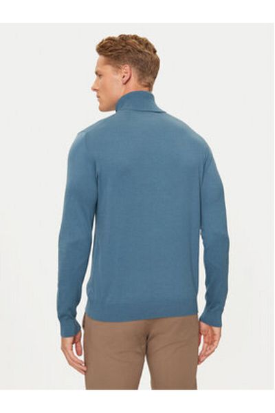 Sisley Pulover cu guler înalt pentru bărbați 10F2S2244 albastru