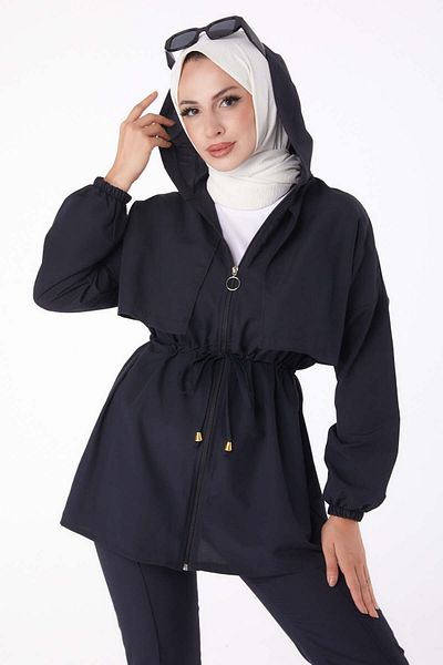 TOFİSA Front Tie Double Suit Black - 27073