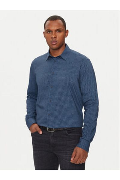 Sisley Cămașă bărbătească Sisley 535VSQ03S Albastră