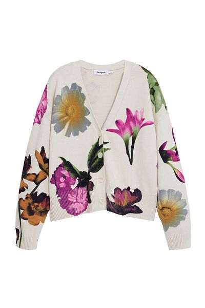 Desigual Women's Cardigan 25SWJF34 Beige