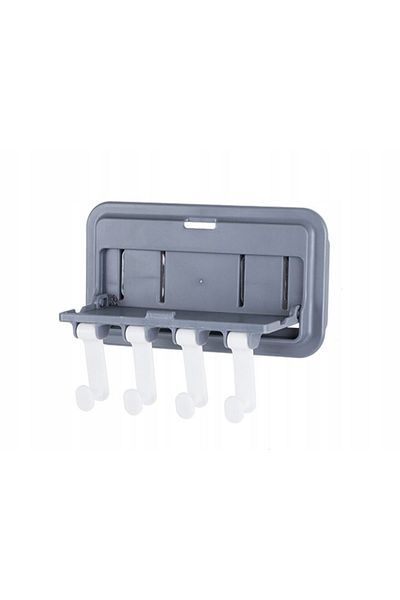 zola Suport multifunctional auto-adeziv,pentru ustensile de bucatarie si burete de vase,16x9cm,gri