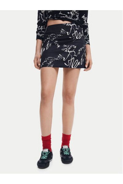 Desigual Fustă mini pentru femei 25SWFW03 Negru