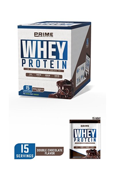 Prime Nutrition Whey Protein Sachet 15 Saşe x 33 gram Double Chocolate - Whey...