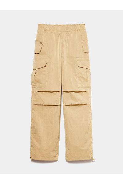 Sisley Pantaloni din material textil pentru femei sisley 4JQJLF04R bej
