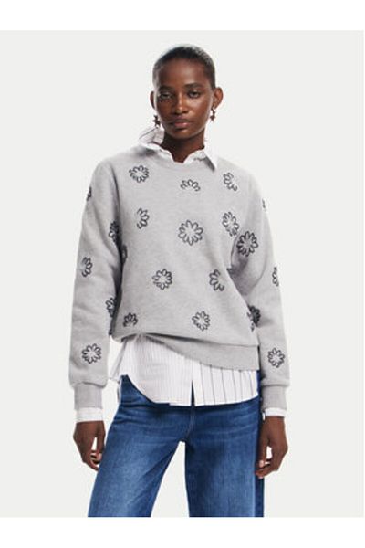 Desigual Women's Sweatshirt 24WWSK32 Gray