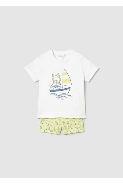 MAYORAL Baby Boy T-Shirt Swimsuit Suit Yellow 1648