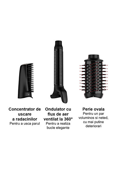 Revlon Πολυλειτουργική βούρτσα styling, πολλαπλή βούρτσα styling σε ένα βήμα, πιστολάκι styling Rvdr5333e