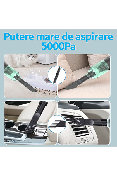 OEM Suflantă de aer și aspirator, portabil, 6 duze, 2 viteze, 50000 RPM, baterie de 6000 mAh