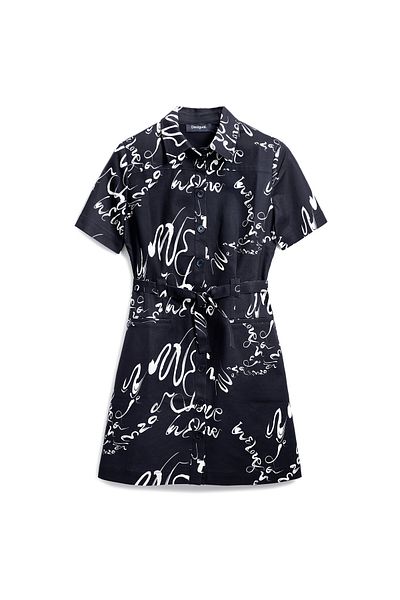 Desigual Women's Shirt Dress 25SWVW38 Black
