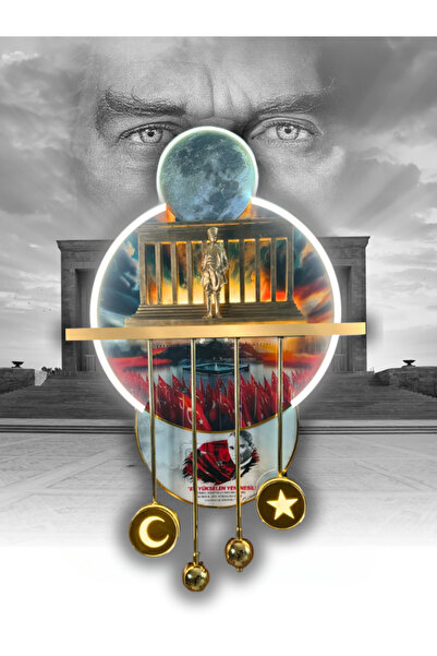 3D AKSESUAR DÜNYASI Anıtkabir ve Atatürk Duvar Aydınlatma Apliği Atatürk Heykel Atatürk Ofis ev Dekarasyon