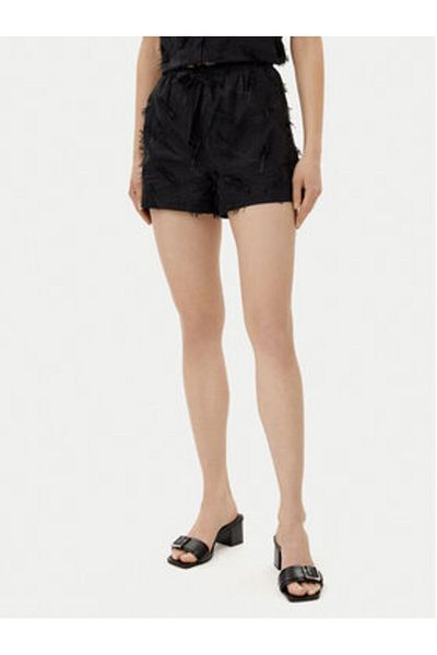 Silvian Heach Pantaloni scurți din material pentru femei GPP25334SH negri
