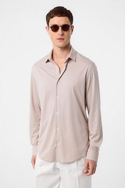 Antioch Beige Slim Fit Men's Shirt