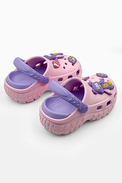 İncim Pembe Ayıcıklı Konforlu Taban Plaj Havuz Sahil Kreş Günlük Unisex Çocuk Terlik&Sandalet