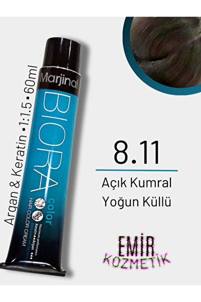 Marjinal Biora Saç Boyası - 8.11 Açık Kumral Yoğun Küllü