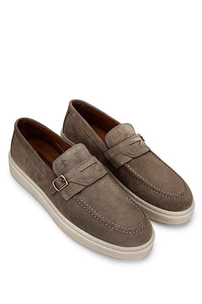 Tamer Tanca Men's Genuine Leather Beige Suede Loafer Shoes
