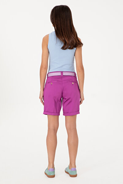 U.S. Polo Assn. Kadın Menekşe Dokuma Şort 50299160-VR037