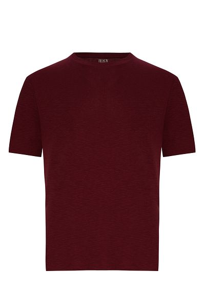 DOSXX Safe O-Neck T-Shirt 100% Cotton Ribbed Short Sleeve Men's Tshirt