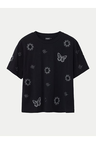 Desigual Women's T-Shirt 24WWTK96 Black