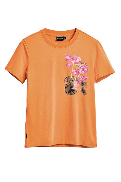 Desigual Women's T-Shirt 25SWTK48 Orange