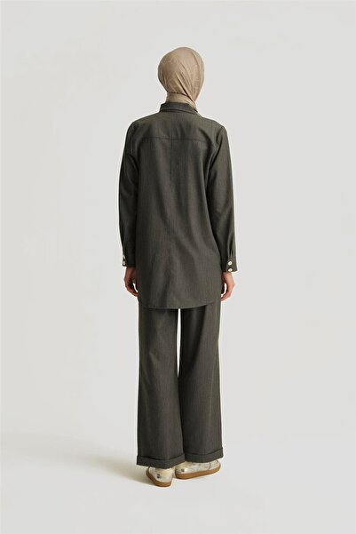 Armine Dikiş Detaylı Denim Ceket 25YD4241-1 Antrasit