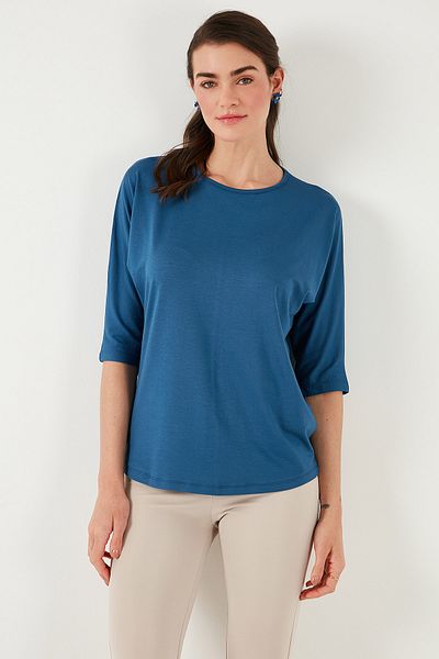 Lela Standard Fit Crew Neck Three Quarter Sleeve 2 Pack Blouse Bluz 5861416Ys2