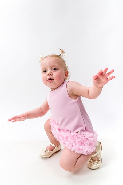 Wecan Girl's Dress with Ruffled Hem