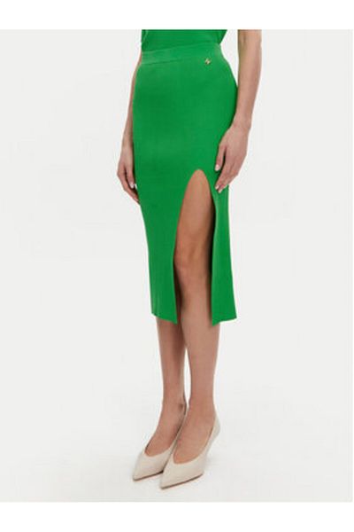 Silvian Heach Fustă midi pentru femei GPP25210LO verde
