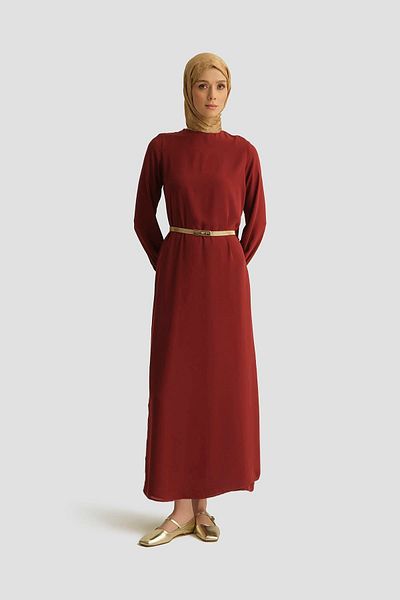 Armine Φόρεμα με κορδόνια 25yt927 Claret Red