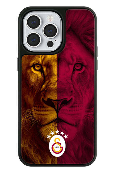 Galatasaray iPhone 14 Pro Max Uyumlu Galatasaray 5 Yıldız Parçalı Aslan Lisan...
