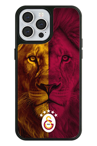 Galatasaray iPhone 13 Pro Max Uyumlu Galatasaray 5 Yıldız Parçalı Aslan Lisan...